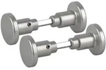 BigDean 2x Aluminium T&uuml;rgriffe Zimmert&uuml;rknopf Knopfdr&uuml;cker silber farbig
