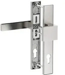 MS Beschl&auml;ge Schmalrahmen-Wechselgarnitur Edelstahl-Optik - 92mm Alu Langschild