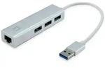 LevelOne USB-0503 Gigabit USB Netzwerkadapter mit USB Hub