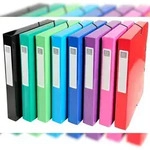 Exacompta 59929E 8x Archivbox aus Colorspan-Karton 600g/m2, R&uuml;cken 40mm mit Etikett,