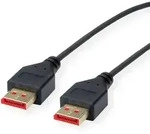 ROLINE DisplayPort Kabel, v1.4, DP ST - ST, SLIM, schwarz, 1 m