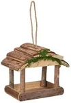 Relaxdays Vogelfutterhaus Holz, zum Aufh&auml;ngen, HBT: 19 x 22 x 16,5 cm, Garten,