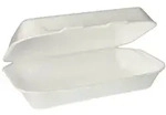 Papstar 4 X 100 Allzweckboxen mit Klappdeckeln, EPS 1800 ml 7,5 cm x 24 cm x 13,3 cm