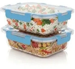 Arendo Frischhaltedose, Lunchbox rechteckig, lebensmittelecht, gefrier- &