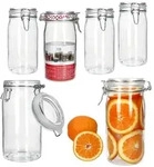 6x NORMA Vorratsglas 1,5L aus Glas mit B&uuml;gelverschluss luftdicht Einmachgl&auml;ser
