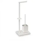 Relaxdays WC Garnitur, HBT: 67,5 x 20 x 15,5 cm, Metall, Klopapierhalter...