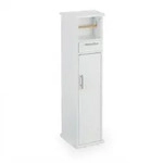 Relaxdays Toilettenpapierhalter stehend, 2 F&auml;cher & Schublade, 87,5x22x17,5 cm,