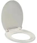 vidaXL Toilettensitz mit Absenkautomatik Quick-Release Hellgrau Oval
