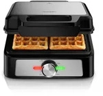 Arendo Doppel-Waffeleisen f&uuml;r belgische Waffeln, 1600 W, stufenloser
