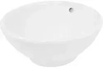 LuxeBath ECD Germany Aufsatzwaschbecken Keramik Wei&szlig; &Oslash; 420 &times; 170 mm, rund &ndash;