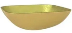 vidaXL Waschbecken Glas 42x42x14 cm Gold