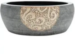 vidaXL Aufsatzwaschbecken Schwarz und Braun Rund &Oslash;41x14 cm Keramik
