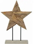 vidaXL Weihnachtsstern Braun 45 x 5 x 60 cm Massivholz Teak