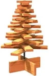 vidaXL Weihnachtsbaum zum Schm&uuml;cken Wachsbraun 60 cm Massivholz Kiefer