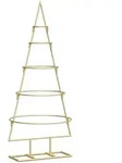 vidaXL Metall Weihnachtsbaum Gold 90 cm Pulverbeschichteter Stahl