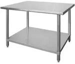 Hendi Arbeitstisch mit Grundboden aus Edelstahl 1600x600x850mm