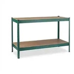 Relaxdays Werkbank, 600 kg, HxBxT: 91 x 141 x 61 cm, 2 verstellbare Ebenen,