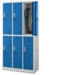 Jan Nowak Umkleideschrank Spind IGOR 6 Abteile, Etikettenhalter...