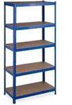 Relaxdays Schwerlastregal, HBT: 180x90x45 cm, bis 1325kg, 5 Ebenen, Lagerregal