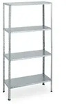 Relaxdays Schwerlastregal 2er Set, HBT: 147,5 x 75,5 x 30,5 cm, 160 kg, verzinkter