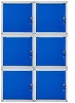 PROREGAL Mega Deal 6x Schlie&szlig;fachw&uuml;rfel Cubic, HxBxT 35x35x35cm, Grau-Blau,...