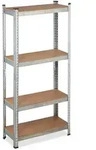 Relaxdays Schwerlastregal verzinkt, Traglast 700kg, 150x70x30 cm, 4 B&ouml;den, zum