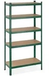 Relaxdays Schwerlastregal, 5 Ebenen, HBT 180 x 90 x 40 cm, 875 kg Tragkraft, Metall,