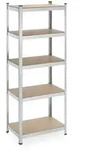 Relaxdays Schwerlastregal, 5 Ebenen, HBT 180x70x45 cm, 500 kg Tragkraft, Stahl,