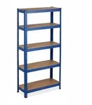 Relaxdays Schwerlastregal, HBT: 150 x 75 x 30 cm, Traglast: 875 kg, 5 B&ouml;den, zum