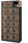 Jan Nowak Schlie&szlig;fachschrank Spind KAROL 18 F&auml;cher, Etikettenhalter 