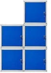 PROREGAL Mega Deal 5x Schlie&szlig;fachw&uuml;rfel Cubic, HxBxT 35x35x35cm, Grau-Blau,...