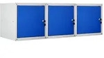 PROREGAL Mega Deal 3x Schlie&szlig;fachw&uuml;rfel Cubic, HxBxT 35x35x35cm, Grau-Blau,...