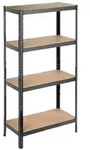 Relaxdays Schwerlastregal, 4 B&ouml;den, HBT 157 x 80 x 41 cm, 280kg Traglast, Metall,