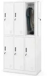 Jan Nowak Umkleideschrank Spind IGOR 6 Abteile, Etikettenhalter...