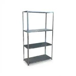 Relaxdays Lagerregal, Stahl, HBT 145x75x30 cm, bis 160 kg, 4 Ebenen, Keller, Garage &