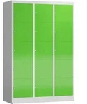 ClassiX Schlie&szlig;fachschrank, 3 Abteile &agrave; 5 F&auml;cher, 1800 x 1185 x 500 mm,