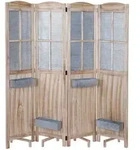 Mendler Paravent HWC-D26 Pflanzk&ouml;rbe, Raumteiler Trennwand spanische Wand