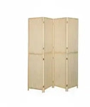 Relaxdays Paravent, 4-teilig, faltbarer Raumtrenner, HxB: 180x182 cm, Bambus & Holz,