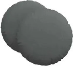 vidaXL Sitzkissen 2 stk. Stoff Dunkelgrau &Oslash;60 x 21 cm