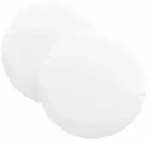 vidaXL Sitzkissen 2 stk. Stoff Wei&szlig; &Oslash;30 x 13 cm