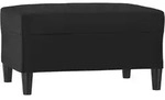 vidaXL Fu&szlig;hocker Schwarz 70x55x41 cm Kunstleder