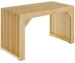 TecTake GmbH tectake Hocker/Sitzbank Ribb, Lamellenoptik, belastbar bis 350 kg...