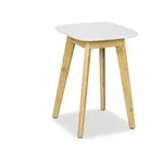 Relaxdays Esszimmerhocker aus Bambus, Sitzhocker K&uuml;che, Flur & Bad, HxBxT: 46x33x33