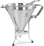 Royal Catering F&uuml;lltrichter - 1,8 L - Edelstahl - 3 F&uuml;llspitzen