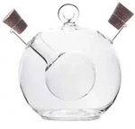 Intirilife 2-in-1 Essig- und &Ouml;lspender aus Glas mit zwei &Ouml;ffnungen - 350 ml /...
