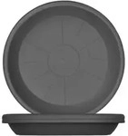BigDean 3X Blumentopf Untersetzer &Oslash; 39 cm Farbe Anthrazit Kunststoff