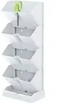 Prosperplast - Vertikaler Pflanztopf Mini Cascade aus Kunststoff in Wei&szlig; 19,5...