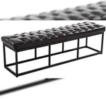 CLP Sitzbank Amun Kunstleder Schwarz braun/150 cm