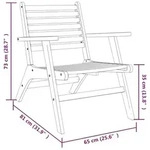 Gartenst&uuml;hle 2 Stk. Massivholz Akazie V2 | vidaXL : Model - V1