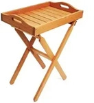 Merxx Stehtablett Tablett abnehmbar. 60 x 39 cm Eukalyptusholz